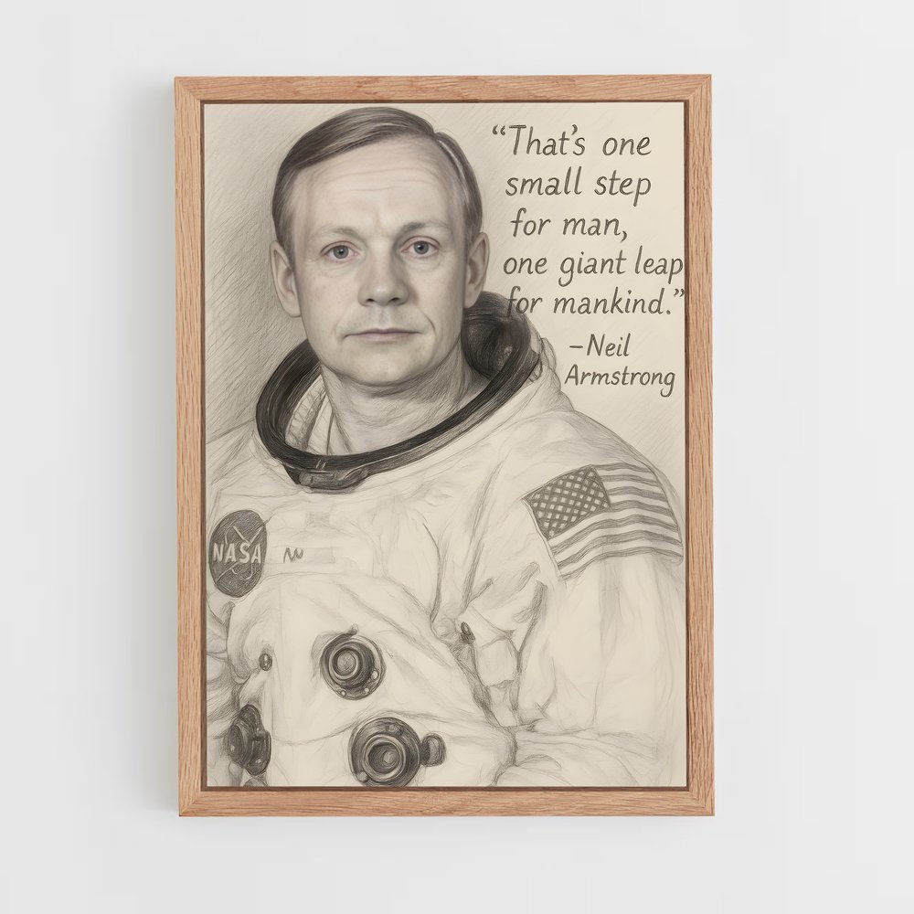Poster Un Petit Pas pour l'Homme – affiche Astronautes (vue 4)